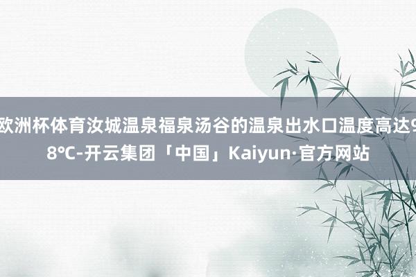 欧洲杯体育汝城温泉福泉汤谷的温泉出水口温度高达98℃-开云集团「中国」Kaiyun·官方网站