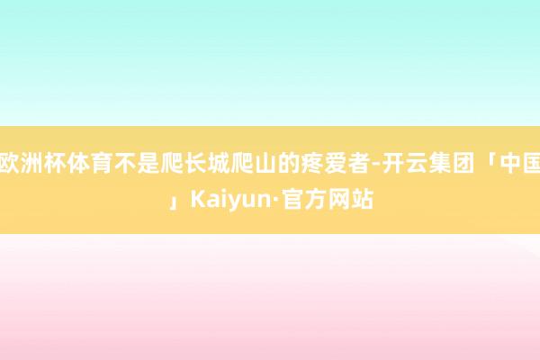 欧洲杯体育不是爬长城爬山的疼爱者-开云集团「中国」Kaiyun·官方网站
