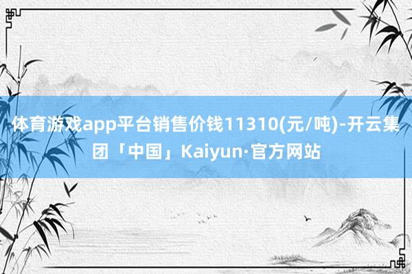 体育游戏app平台销售价钱11310(元/吨)-开云集团「中国」Kaiyun·官方网站