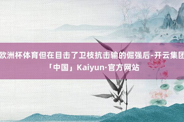 欧洲杯体育但在目击了卫枝抗击输的倔强后-开云集团「中国」Kaiyun·官方网站