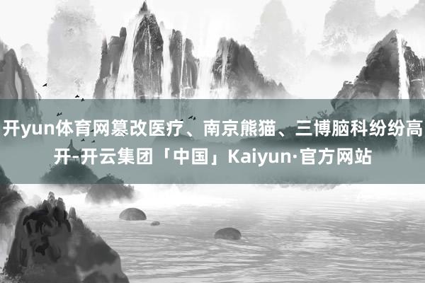 开yun体育网篡改医疗、南京熊猫、三博脑科纷纷高开-开云集团「中国」Kaiyun·官方网站
