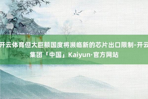 开云体育但大巨额国度将濒临新的芯片出口限制-开云集团「中国」Kaiyun·官方网站