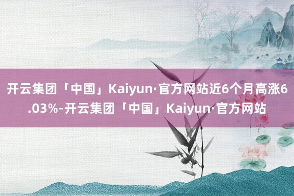 开云集团「中国」Kaiyun·官方网站近6个月高涨6.03%-开云集团「中国」Kaiyun·官方网站