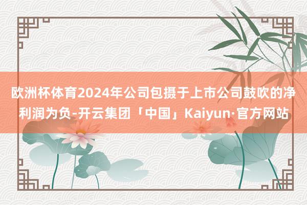 欧洲杯体育　　2024年公司包摄于上市公司鼓吹的净利润为负-开云集团「中国」Kaiyun·官方网站