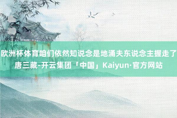 欧洲杯体育咱们依然知说念是地涌夫东说念主握走了唐三藏-开云集团「中国」Kaiyun·官方网站