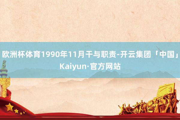 欧洲杯体育1990年11月干与职责-开云集团「中国」Kaiyun·官方网站