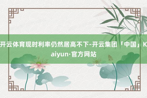 开云体育现时利率仍然居高不下-开云集团「中国」Kaiyun·官方网站