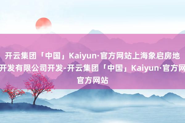 开云集团「中国」Kaiyun·官方网站上海象启房地产开发有限公司开发-开云集团「中国」Kaiyun·官方网站