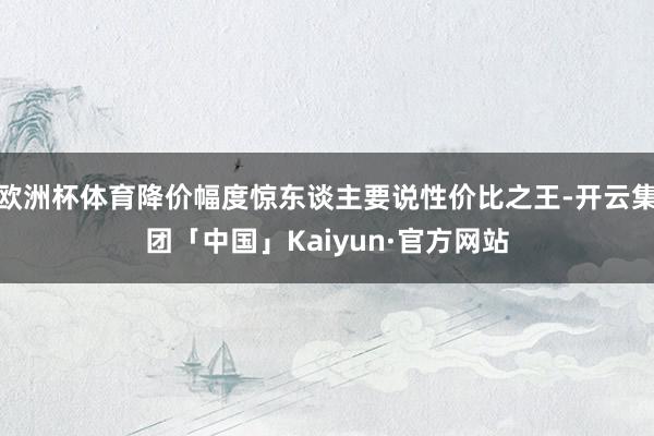 欧洲杯体育降价幅度惊东谈主要说性价比之王-开云集团「中国」Kaiyun·官方网站