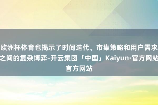 欧洲杯体育也揭示了时间迭代、市集策略和用户需求之间的复杂博弈-开云集团「中国」Kaiyun·官方网站