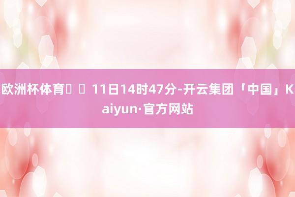 欧洲杯体育  11日14时47分-开云集团「中国」Kaiyun·官方网站